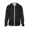 thumbnail image 2 of Lsque Black Glitter UPF 50+ Lightweight Sun Protection Men's Women's Long Sleeve Shirt, Hoodie Performance -Small, 2 of 9