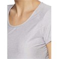 thumbnail image 5 of Reebok Women's Gym & Workout T-Shirt - Dynamic Fitted Performance Short Sleeve Athletic Top, Dynamic Ss Silver Sconce Heather, Small, 5 of 5