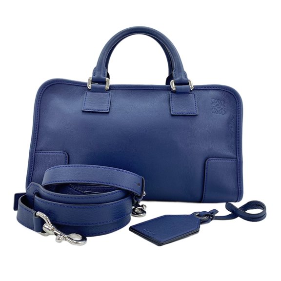 Pre-Owned Loewe Amazona 28 2-Way Handbag, Navy