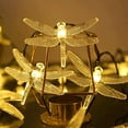 thumbnail image 2 of Cadena de luces solares con forma de libélula SmilingTown, 30 LED, 6,4 m, para exteriores, 2 of 8