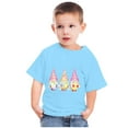 thumbnail image 2 of Penkiiy T-Shirts de Pâques pour Enfants Tout-Petits Garçons Filles Mode Nain de Pâques Œufs de Pâques Imprimé Col Rond Manches Courtes 13 Ans Bleu, 2 of 4