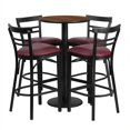 thumbnail image 1 of Bowery Hill Ensemble de Table Ronde en Stratifié 5 Pcs en Noyer et Noir, 1 of 1