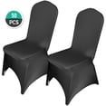 thumbnail image 1 of VEVOR Housse de Chaise 50PCS Spandex Elastique Mariage Banquet Fête Arqué Noir, 1 of 8