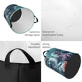 thumbnail image 2 of Gukieu Cat Underwater Fantasy Print Round Dirty Clothes Bag, Waterproof Standing Home Bathroom Storage Basket Car Trunk Storage Bag-Small, 2 of 6