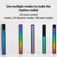 thumbnail image 2 of TFixol32 Bit RGB Sound Field Pickup Ambient Light Voice Activated Pickup Rhythm Light Sound Reactive LED Light Bar Colorful Fashionable BT Control Lamp Bar for Car Home Office Decoration, 2 of 7