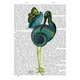 thumbnail image 2 of Fab Funky 26x32 White Modern Wood Framed Museum Art Print Titled - Snail Bird, 2 of 4