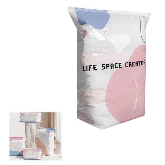 Tianiyouqing No-Pump 3D Vacuum Storage Bags - Better Life Space Creator, Large Size Storage Solution, Protect Clothes from Moisture & Dust, Ideal for Bedding, Seasonal Gear & Travel Large 39×31×15"