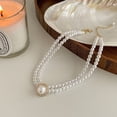 thumbnail image 3 of Collar de perlas elegante Retro estilo Hepburn elegante estilo francés cadena corta de clavícula accesorios simples de verano para mujer, 3 of 6