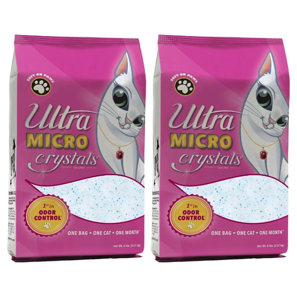 (2 pack) Ultra Micro Crystals Cat Litter, 5lb