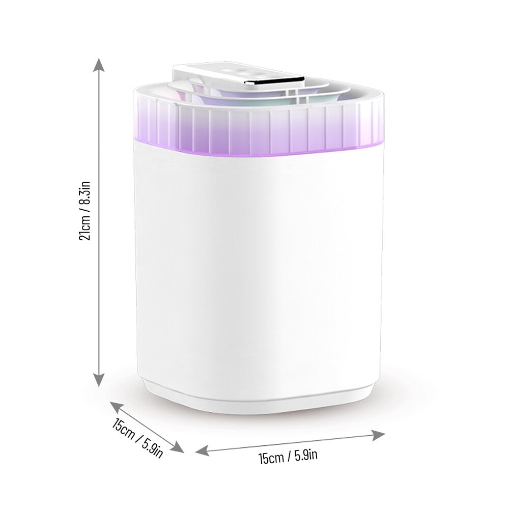 3L Large Capacity Cool Mist Humidifier with Three Nozzles High Mist Output Desktop Plant Humidifier 20dB Quiet Multicolor Light Auto Shut-Off for Bedroom Living Room Office Nursery White