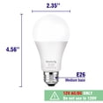 thumbnail image 2 of Bombilla LED Maelsrlg 12 V, 13 W, 100 W, equivalente a 2700 K E26, paquete de 4, 2 of 7