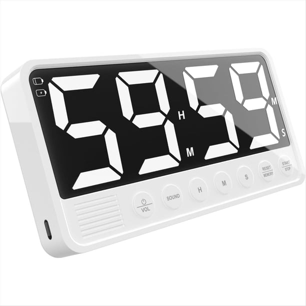 Temporizador de Cocina Digital con Pantalla Extragrande, Soporte Magnético, Recargable, Cuenta Atrás/Adelante para Cocinar en Casa o Gimnasio, Color .