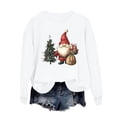 thumbnail image 6 of Makaor Holiday Sweatshirts Womens Christmas Crew Neck Tops Santa Graphic Long Sleeve Pullover Tees Fleece Cute Fall Winter Clothes, 6 of 6
