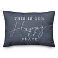 thumbnail image 2 of Creative Products Happy Place Blue 14 x 20 Indoor / Outdoor Pillow, 2 of 3