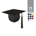 thumbnail image 2 of Class Act Graduation Adult Unisex Shiny Graduation Cap with Matching Gold Charm Tassel, Blue, 2 of 8