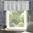 thumbnail image 4 of Gray Stripes Farmhouse Short Window Curtain Valances, Vintage Minimalist Lines Texture Rod Pocket Kitchen Valances for Living Room Bedroom Bathroom Cafe 60" x 18", 4 of 8