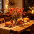 thumbnail image 4 of Fall Artificial Orange Flower Bouquet, Plastic Autumn Blooms for Thanksgiving, Halloween & Home Decor, 4 of 5