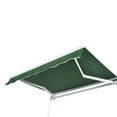 thumbnail image 3 of Mcombo 13x8 Ft Manual Retractable Patio Deck Awning Sunshade Shelter Outdoor Canopy Green, 3 of 5