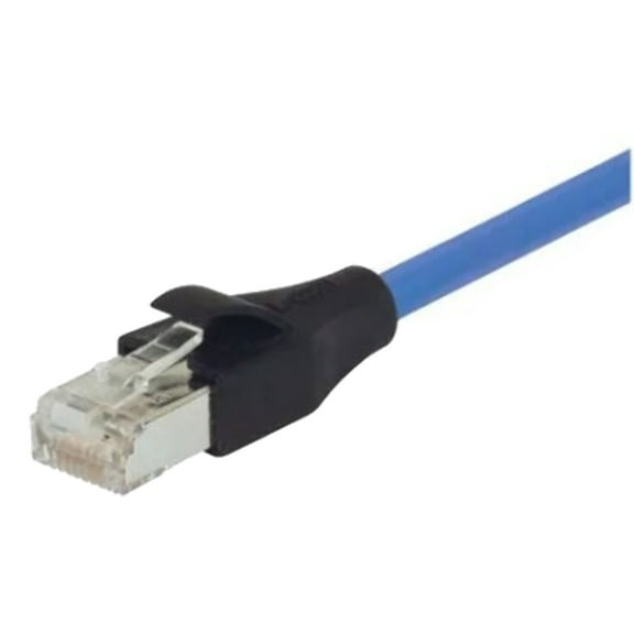 TRD855SCRBL-3 CAT 5e Cable Assembly, RJ45 Plug, Blue, 4 Pair, 3 Ft, Shielded, TRD Series
