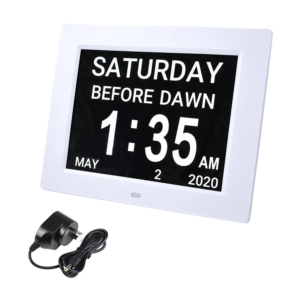 Large Digital Calendar Day Clock Wall Table Date Time Year Alarm Senior Dementia 