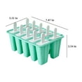 thumbnail image 6 of WKSCLPAI Silicone Popsicle Molds Clearance 10-Cavity,New Creative Silicone Ice Box,Food-Grade Ice Pop Cream Molds,DIY Ice Pop Mold with 10 Reusable Sticks,BPA-Free,Mint Green, 6 of 6