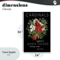 thumbnail image 3 of Cardinals Appear Seasonal Sentiment Canvas Wall Art, design by Cindy Jacobs, 3 of 8