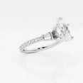 thumbnail image 2 of Ariana Jewel 1.7 Ct Pear Cut Lab Created Diamond Engagement Wedding Ring for Her - Mid Century Solitaire Design with Accents Ring for Women - 14K White Gold Plated - Perfect for Proposals and Gifting, 2 of 2