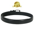 thumbnail image 5 of Leatherboss Men's Casual Black Dress Leather Belt w/ Silver Buckle New, 5 of 6