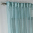 thumbnail image 4 of 3S Brother's Blue Linen Look Extra Long Set of 2 Panels Sheer Curtains Rod Pocket & Back Tab Home Décor Window Custom Made Drapes 10-30 Ft. Long -Made in Turkey Each Panel (100"W x 144"L), 4 of 6