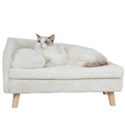 BingoPaw Elevated Sofa Couch Dog Bed Wood Legs for Dogs Cats, 27.56L