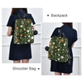 thumbnail image 4 of FORMRS Women's Travel Backpack Purse Anti-Theft Hidden Pockets Casual Shoulder Bag, Green Flowers Pattern, 4 of 7