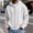 White#01, variant on Hsovts Mens Waffle Knit Hoodies Jackets Casual Full Zip Up Hooded Sweatshirts Long Sleeve Drawstring Loose Coats with Pockets Mint Green M