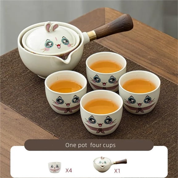 Tea Cup Set For Tea Teapot Tea Cup Set Tea Maker Infuser Cute Pet Glass Ceramic Kung Fu Tea Set Travel Tea Set Teaware Sets Teapot Teapots & Coffee Servers Travel Tea Set