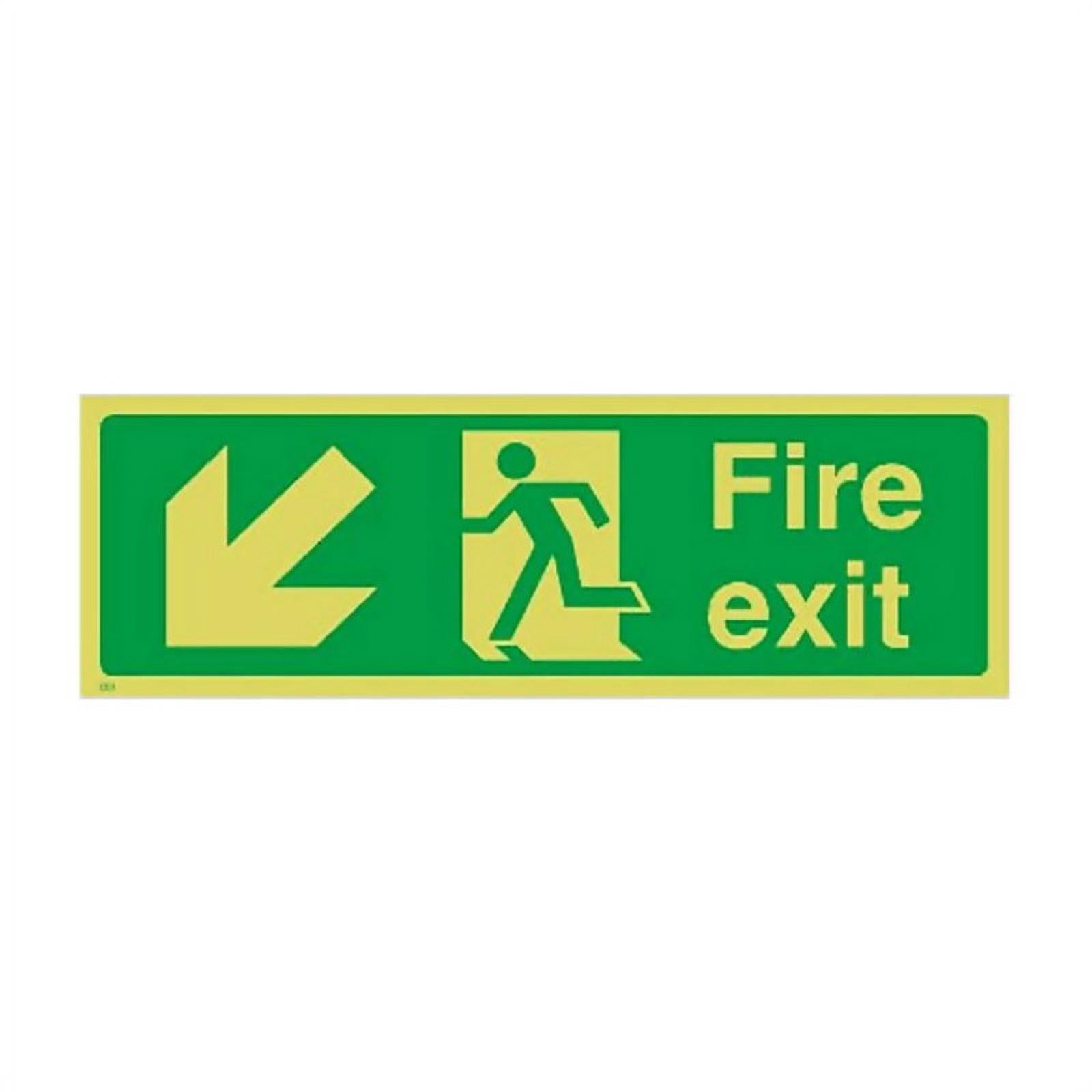 Exit Signs Stickers With Direction Arrows Premium Adhesive Decal