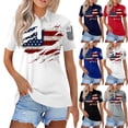 thumbnail image 5 of Women USA 250th Anniversary Shirt Independence Day Patriotic Graphic Polo 4th of July Shirts Women Casual Summer Top, 5 of 5