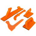 thumbnail image 1 of 5 Pcs Bloc de Sécurité Multifonctionnel en Plastique avec Poignée Max pour Menuiserie, Menuiserie, Table, Scie, Routeur (Orange), 1 of 1