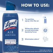 Lysol Air Sanitizer Spray for Air Sanitization and Bacterial Odor Elimination, Air Freshener Alternative, White Linen Scent, 10 oz