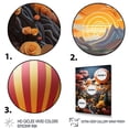 thumbnail image 3 of Designart "Exploring the Skies Coral Hot Air Balloon I" Hot Air Balloon Floater Framed Wall Art Print, 3 of 7