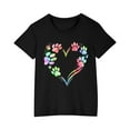 thumbnail image 2 of Mefallenssiah Bambin Garçons Filles Coton T-Shirt Mode Mignon Col Rond Imprimé T-Shirt à Manches Courtes top, 2 of 5