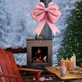 thumbnail image 5 of Christmas Decorations 19.68in Large Red Christmas Bows Outdoor Decoration for Christmas Tree Christmas Spring Festival Bow Decoration for Home Party Wreath Fence Fireplace Stairs Railing Door, 5 of 8
