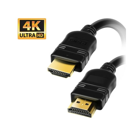 4K HDMI Cable HDMI Cable for TV by Insten 5' High-Speed 4K HDMI Cable with Ethernet 5 ft (ver 2.0)[Supports UHD 4K 2160p 60 Hz, Full HD 1080p, 3D, Multi View Video , Ethernet, Audio Return & Smart (Best Way To Have Tv Without Cable)