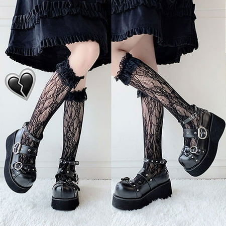 

SaraIris Women s Cute Bow Knot Lovely Goth Shoes Sweet Lolita Mary Jane Platform Footwear Black