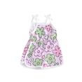 thumbnail image 2 of Musuos Baby Girl Cami Romper 12 18 24M 3 4T Sleeveless Square Neck Flower Print Tie Up Spaghetti Strap Jumpsuit, 2 of 10