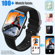 EIGIIS KT65 Smart Watch for Men/Women (Answer/Make Calls), 1.9’’ Large HD Screen Business Smart Watch Waterproof Watch with Pedometer, 1pc