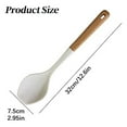 thumbnail image 3 of Christmas Clearance Hilingoto Beige Multi-Functional Spoon, 2025 New 2 In 1 Multi Function Spatula Spoon For Cooking And Serving Long Head Silicone Salad Spoon, 3 of 4