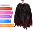 thumbnail image 2 of SAYFUT 8 Inch Spring Twist Crochet Braiding Hair Extensions Ombre Color Hair 3 Packs Synthetic Short Bomb Pigtail Spring Twist Mini Passion Twist Fluffy Twist Crochet Braids Hair, 2 of 7