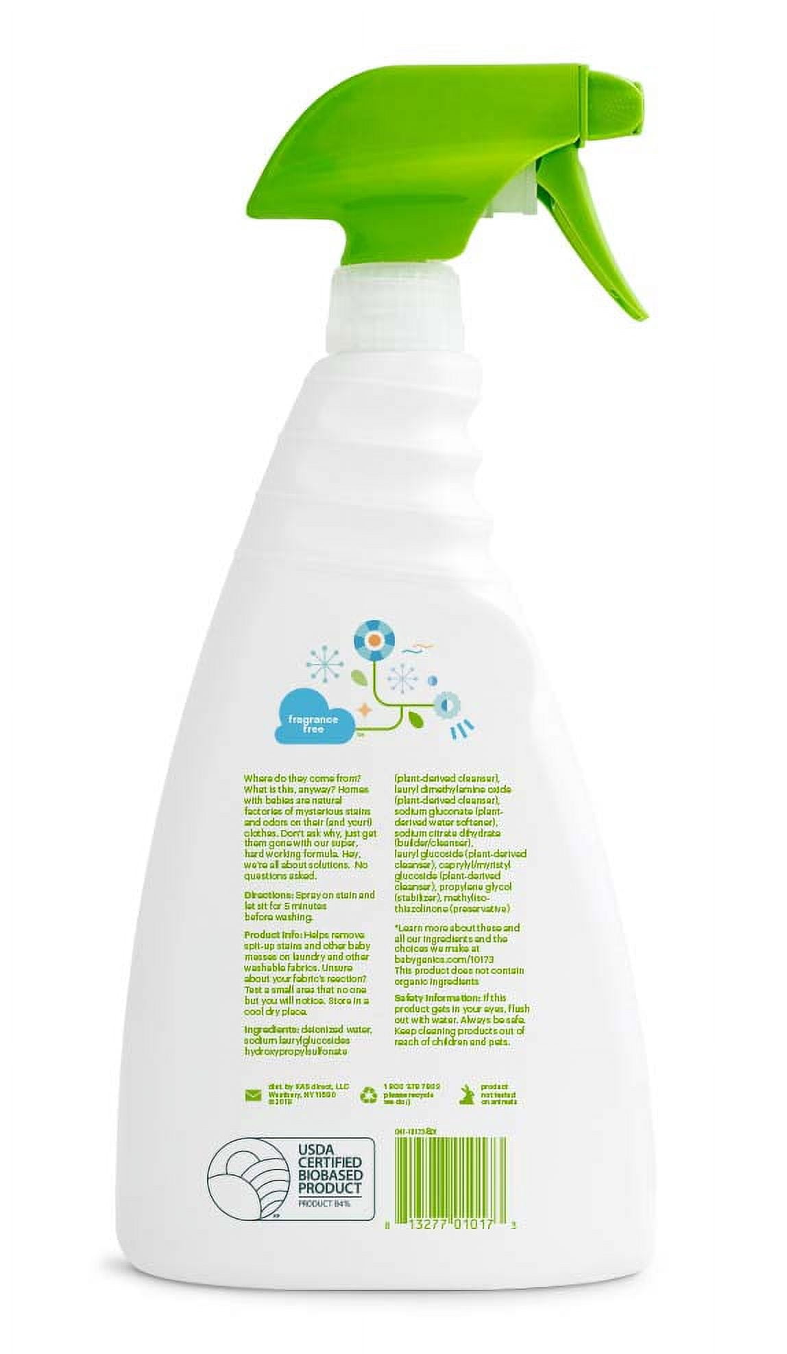 Babyganics Stain & Odor Remover Spray, 32oz, 3 pack, Packaging May Vary