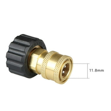 Pressure Washer Quick Connect Fitting M22 15mm To 1/4 Inch Pressure Washer Hose Gun Adapter Brass Washer Quick Release Connector Laisenwei