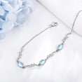 thumbnail image 3 of Sterling Silver Leaf Moonstone Bracelet - Moonstone Jewelry for Women, 3 of 5