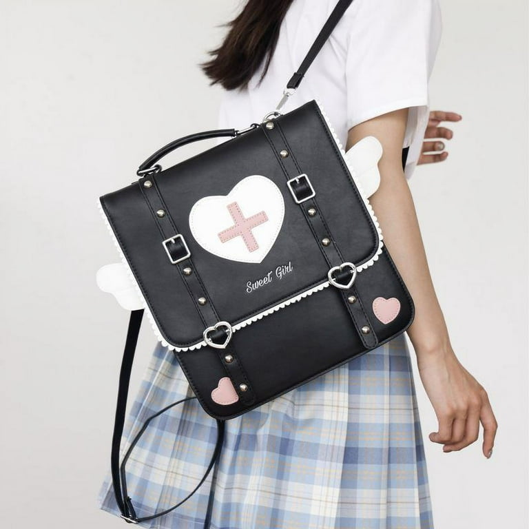 Women Fashion Simple Crossbody Bag Girls Cute Waterproof Shoulder Bag  Casual Kawaii Nylon Pouch Sweet Design Cross Schoolbag